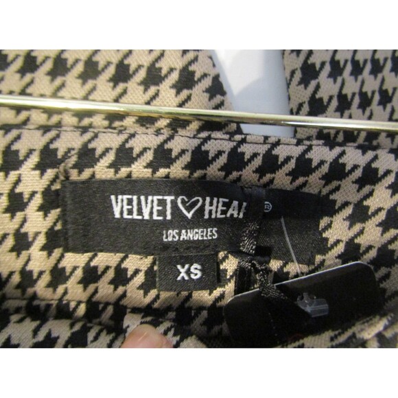 Velvet Heart Houndstooth Leggings NWT Skinny Pants Front Zip Retail $89 Sz XS - Picture 5 of 7